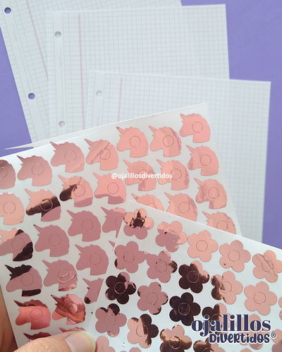 Ojalillos Divertidos® rosa metalizado