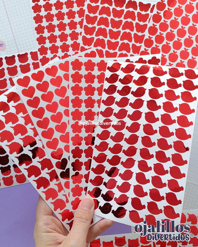 Ojalillos Divertidos® rojo metalizado