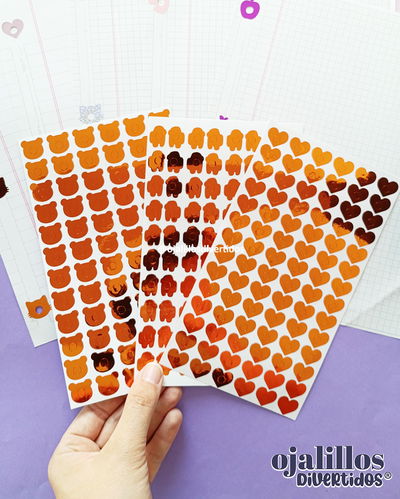 Ojalillos Divertidos® naranja metalizado