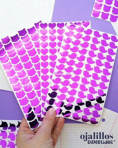 Ojalillos Divertidos® violeta metalizado