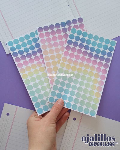 Ojalillos Divertidos® degradé pastel