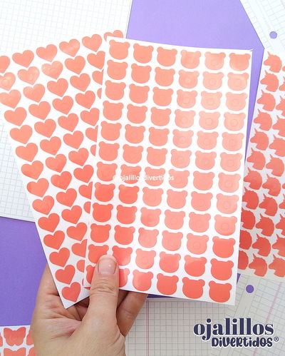 Ojalillos Divertidos® coral oscuro