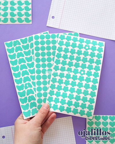 Ojalillos Divertidos® verde agua