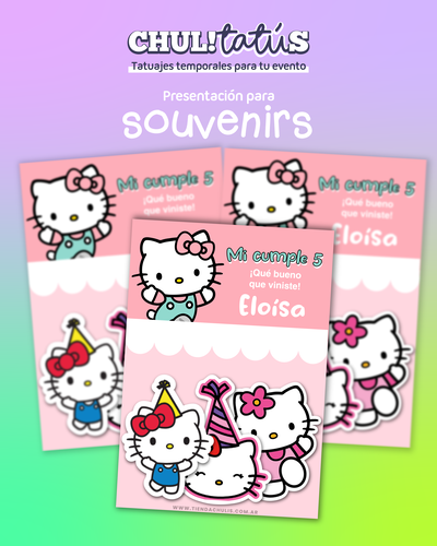 Tatuajes temporales - Chulitatús - Presentación souvenir x10