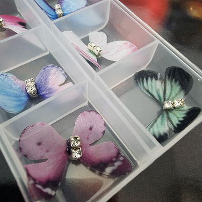 Aplique para uñas - 6 Mariposas con Cristal