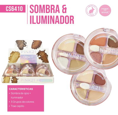 Eyeshadow + Highlighter Pink21