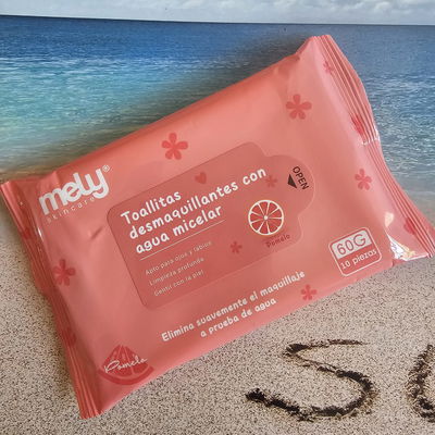 Toallitas Desmaquillante con agua micelar - Pomelo