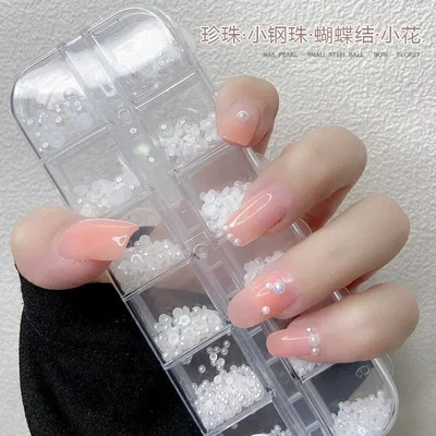 Aplique para uñas - Media Perla