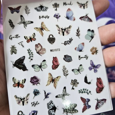Sticker para uñas - Mariposas WG1072