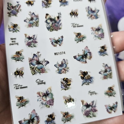 Sticker para uñas - Mariposas WG1074