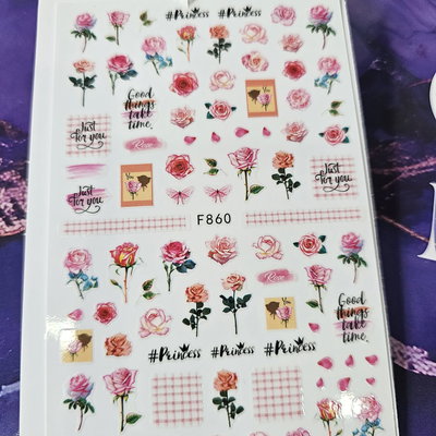 Sticker para uñas - Flores F860