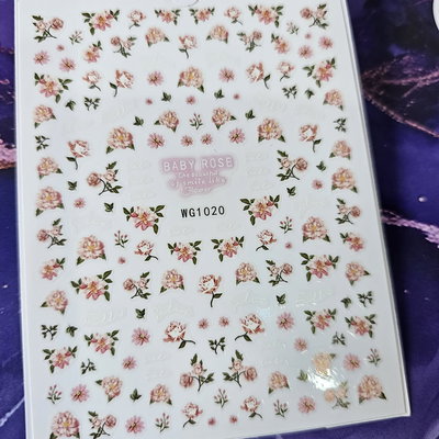 Sticker para uñas - Flores WG1020