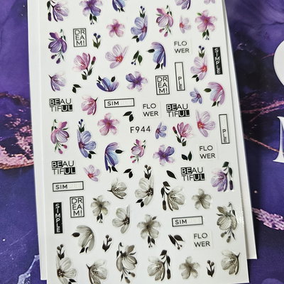 Sticker para uñas - Flores F944
