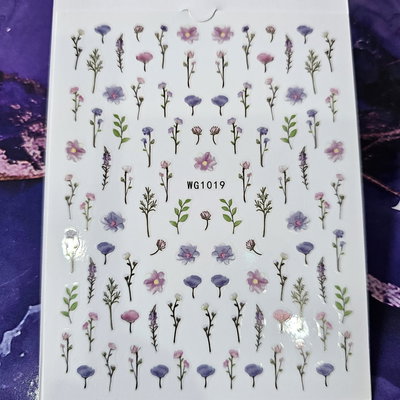 Sticker para uñas - Flores WG1019