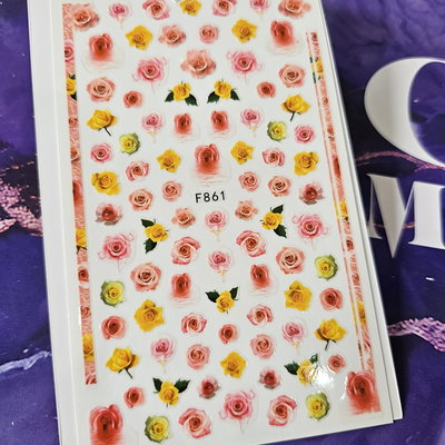 Sticker para uñas - Flores F861