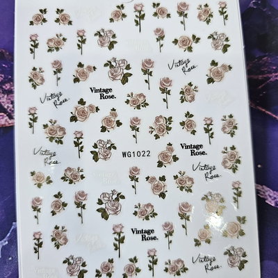 Sticker para uñas - Flores WG1022