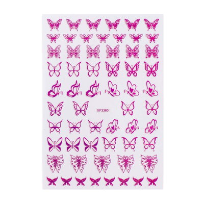Sticker para uñas - Mariposas Purple - XF3360