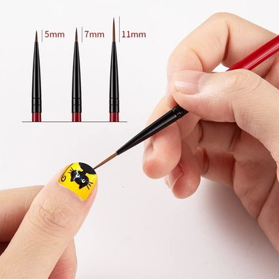 Set de 3 Pinceles Deco Nail Art
