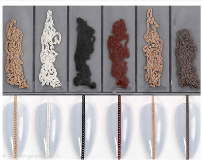 Pack de Cadenitas para decoracion de uñas