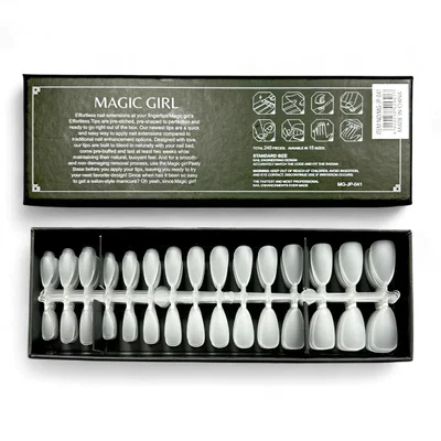 Box de Tips Soft Gel 240 unidades Prelimados - Almendra