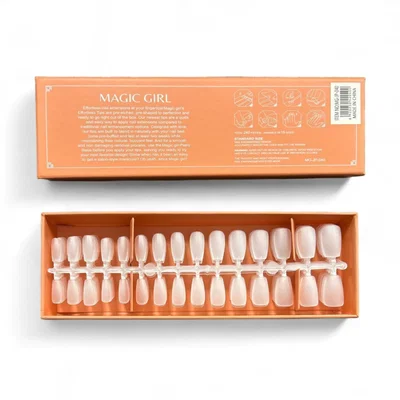 Box de Tips Soft Gel 240 unidades Prelimados - Coffin Corta