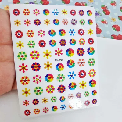 Sticker para uñas - (Takashi Murakami Flower) cod.808