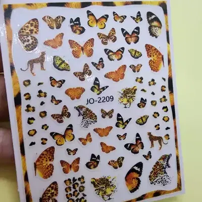 Sticker para uñas - Mariposas Animal Print cod.jo2209