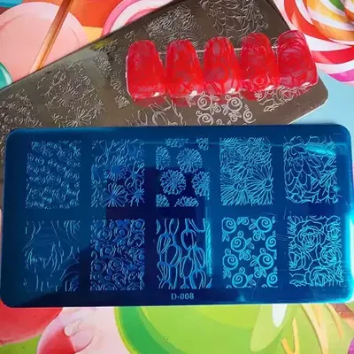 Placa de Stamping - Flores cod.D008