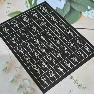 Sticker para stencil - Para hacer efecto aerografo - Flores