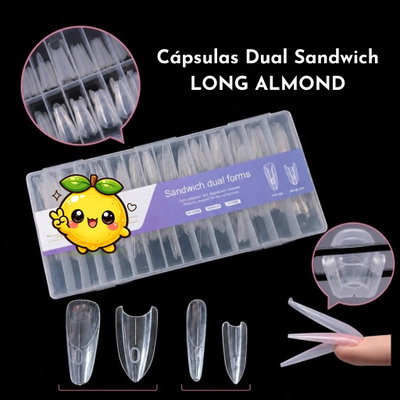 Dual Forms Sandwich - 240 piezas Capsulas - Long Almond