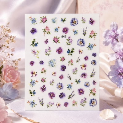 Sticker para uñas - Flores 947