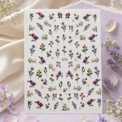 Sticker para uñas - Flores 970