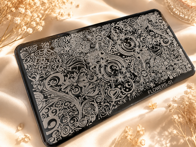 Placa de Stamping - Floral - flowers-01