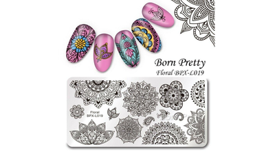 Placa de Stamping - Born Pretty - Floral BPX-L019