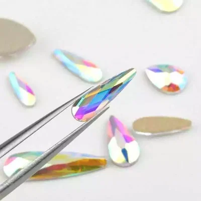 Aplique para uñas - Cristales forma de gota AB x 50u
