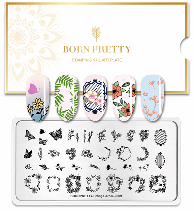 Placa de Stamping - Born Pretty - Spring Garden L009