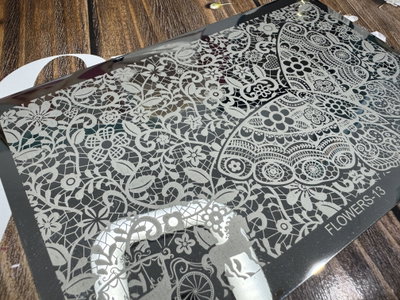 Placa de Stamping - Encajes - flowers-13