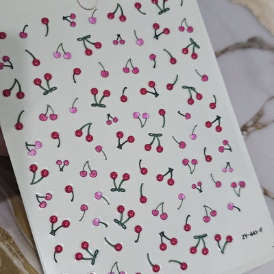 Sticker para uñas - Cerecitas 5D - zy-441-f