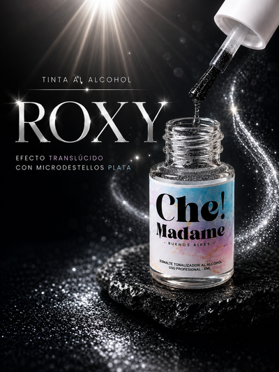 Tinta al alcohol - Roxy - Microdestellos Plata