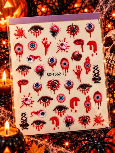 Sticker para uñas - 5D Halloween SD 1562 ojos