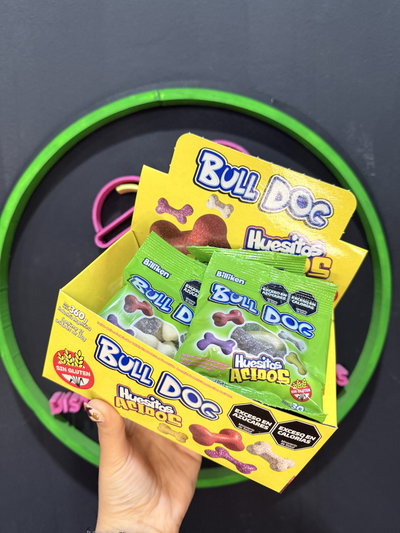 Huesito gomita bull dog yummy x 12 un de 30 gr