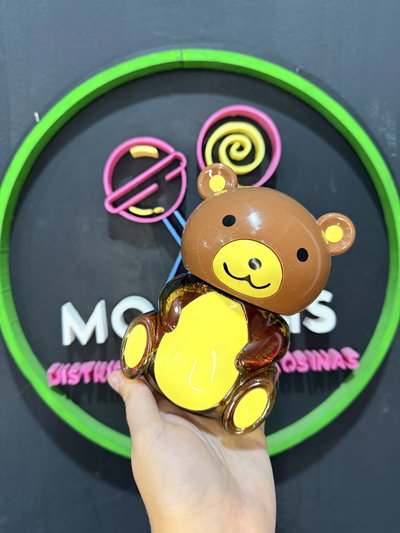Alcancia oso Marron con gelatina 