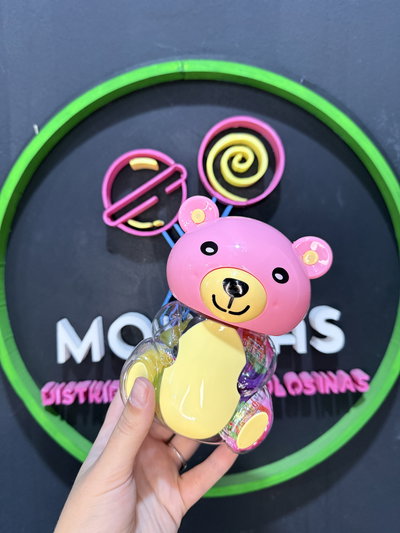 Alcancia oso rosa con gelatina 