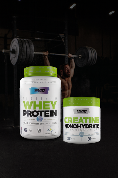 COMBO WHEY PLATINUM 2LB + CREATINA 300G POTE - STAR NUTRITION