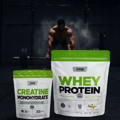 COMBO WHEY DOY PACK STAR 2LB + CREATINA DOY PACK 300G -STAR NUTRITION