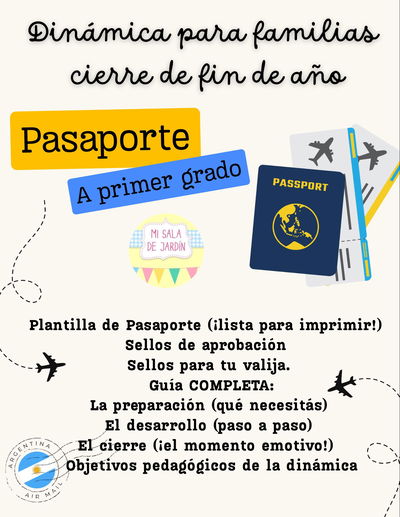 Dinámica "Pasaporte a Primer Grado"