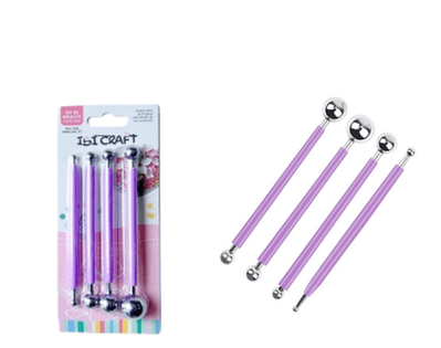 Kit de Estecas Redondas Bolillo para Manualidades x4 Ibi Craft