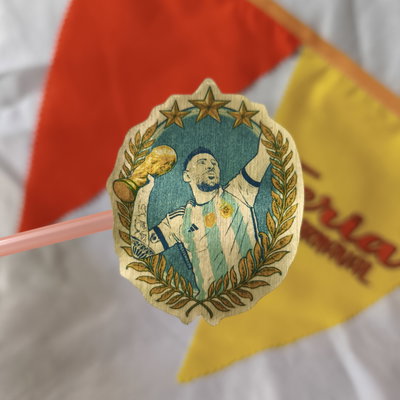 Messi - Laureles - Dorado | Sticker