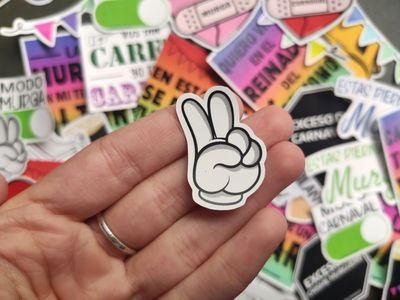 Guante en V | Sticker