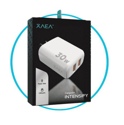 Cargador XAEA Intensify 30W 2 puertos + cable